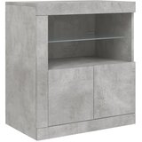  Komoda s LED svjetlima siva boja betona 162 x 37 x 67 cm | shoptok.hr