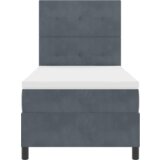 vidaXL Box Spring Krevet s Madracem Tamnosiva 80x200 cm Baršun | shoptok.hr