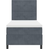 vidaXL Box Spring postelja z vzmetnico temno siva 80x200 cm žamet | Shoptok.si