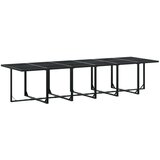  13-dijelni vrtni blagovaonski set s jastucima poliratan crni | shoptok.hr