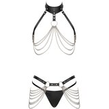 Bad Kitty set uprtača od 3 dijela s trakama za prsa i bokove - crna (S-L) | shoptok.hr