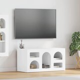 TV ormar Visoki sjaj bijela 80 x 35 x 40 cm Konstruirano drvo | Eponuda.com