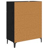 vidaXL Strani šal Črni hrast 34 x 69,5 x 90 cm Konstruiran les | Shoptok.si