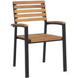  Vrtna garnitura - 7-dijelni vrtni blagovaonski set od bagremovog drva i metala - Dužina stola 140 cm 6 | shoptok.hr