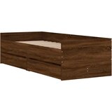  Okvir kreveta s ladicama boja smeđeg hrasta 90 x 190 cm | shoptok.hr