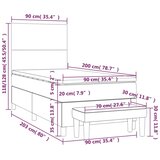 vidaXL Box spring postelja z vzmetnico črn 90x190 cm umetno usnje | Shoptok.si
