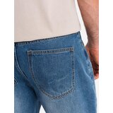 Ombre Men's short denim shorts with rips and holes - blue | shoptok.hr