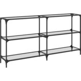  Stolić s prozirnom staklenom površinom 158,5x30x81 cm čelik | Eponuda.ba