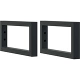 vidaXL Stenska polica za umivalnik jeklo in trdna bukovina | Shoptok.si