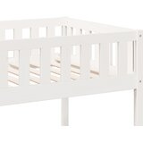 Krevet na kat bijeli 90 x 190 cm od masivne borovine | Eponuda.com