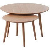Unique Furniture Okrugli stolići za kavu u setu 2 kom u dekoru hrasta u prirodnoj boji ø 88 cm Adda – | shoptok.hr
