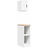 vidaXL Garažne omare 2 kosa bel inženirski les, (22047712) | Shoptok.si