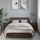 Zidni noćni ormarići 2 kom smeđi hrast 40x31x39,5 cm Smeđa | Shoptok.si