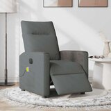 vidaXL Električni masažni naslonjač od tkanine tamnosivi | shoptok.hr