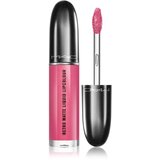 MAC Cosmetics Retro Matte Liquid Lipcolour mat šminka s kovinskim učinkom odtenek Metallic Rose 5 ml | Shoptok.si