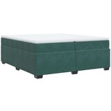  Krevet s oprugama i madracem tamnozeleni 200x200 cm baršunasti | shoptok.hr