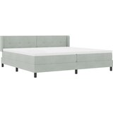  s opruga kutije Svijetlo siva 200 x 200 cm Baršun | shoptok.hr