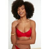 Trendyol Red Print Detail Bikini Top Cene