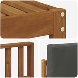  Set vanjskih sofa 4 kom. Prirodna i antracit Smeđa 189,5 x 122,5 x 73 cm | shoptok.hr