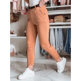 DStreet Spodnie damskie slim fit z paskiem TAIRONIK ceglane | shoptok.hr