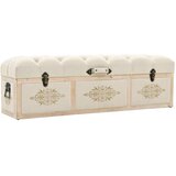  Klupa za pohranu 110 cm krem od masivne jelovine | shoptok.hr