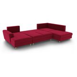 Cosmopolitan Design Crvena baršunasti sklopiva/s prostorom za odlaganje kutna garnitura (s desnim kutom/u obliku slova "U") Kyoto – | shoptok.hr