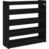 vidaXL Regal za čevlje črn 80x25x81 cm inženirski les | Shoptok.si