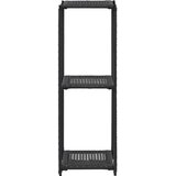Police za pohranu crne 30 x 30 x 90 cm od poliratana | shoptok.hr