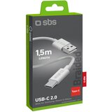 Sbs USB-A na USB-C kabel bijeli 1.5m i | shoptok.hr