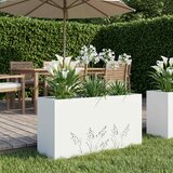  Vrtna saksija Bijela 100 x 30 x 49 cm Čelična vrata | shoptok.hr