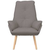  Fotelja Sivo-smeđa 69 x 74 x 93 cm Tkanina i šperploča | shoptok.hr
