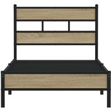  Posteljni okvir brez vzmetnice hrast 107x200 cm inženirski les, (21608707) | Shoptok.si