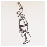 WALLXPERT Zidna dekoracija Glass of Wine Girl-APT749 L, 48x99 cm, 1.2 mm, Crna | Eponuda.ba