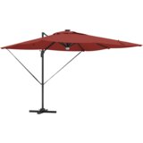  Cantilever Roma suncobran s LED svjetlima Terakota 286x285x270 cm Aluminij | shoptok.hr
