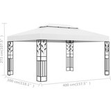  Sjenica s dvostrukim krovom 3 x 4 m bijela | shoptok.hr