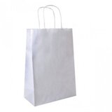  Papirnata vrećica s ručkom bijela 26+14x32 cm 25/1 | shoptok.hr
