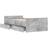  Okvir kreveta s ladicama siva boja betona 100x200 cm drveni | shoptok.hr