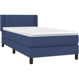  Krevet s oprugama i madracem plavi 80x200 cm od tkanine | shoptok.hr