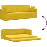  Podni kauč na razvlačenje Žuta 213 x 70 x 77 cm Baršun | shoptok.hr
