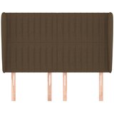  Uzglavlje s ušima tamnosmeđe 147x23x118/128 cm od tkanine | shoptok.hr