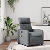 vidaXL Masažni naslonjač od umjetne kože sivi | shoptok.hr