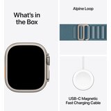 Apple watch ultra 3 alpine loop hellblau MEWP4QF/A velikost traku: velika 49mm titanov ohišje narava | Shoptok.si