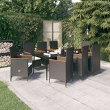  9-dijelni vrtni blagovaonski set s jastucima crni | shoptok.hr