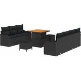  Sjedeća garnitura za vrt 10 kom. Crna poliratan 231 x 62 x 85 cm | shoptok.hr