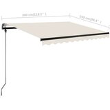  Samostojeća tenda na ručno uvlačenje 300 x 250 cm krem | shoptok.hr