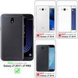 Cadorabo 3x Celozaslonska zaščitna folija, združljiva z Samsung Galaxy J7 2017 - Zaščitna folija v transparentno s čarno - 3-pack Kaljeno steklo za zaščito zaslona s trdoto 9H in 3D dotikom, (20553180) | Shoptok.si