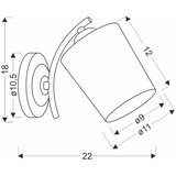  Zidna lampa ESNYR 1xE27/40W/230V crna/bela | Eponuda.com