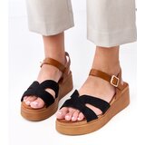  Black eco-leather platform sandals Ursita | shoptok.hr