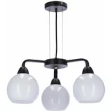 Candellux Lighting Crno-bijela viseća svjetiljka sa staklenim sjenilom ø 16 cm Caldera –