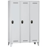Wolf Garderobna omara, višina predelka 1700 mm, VxŠxG 1850 x 1200 x 500 mm, širina razdelka 400 mm, barva korpusa / vrat svetlo siva / svetlo siva | Shoptok.si